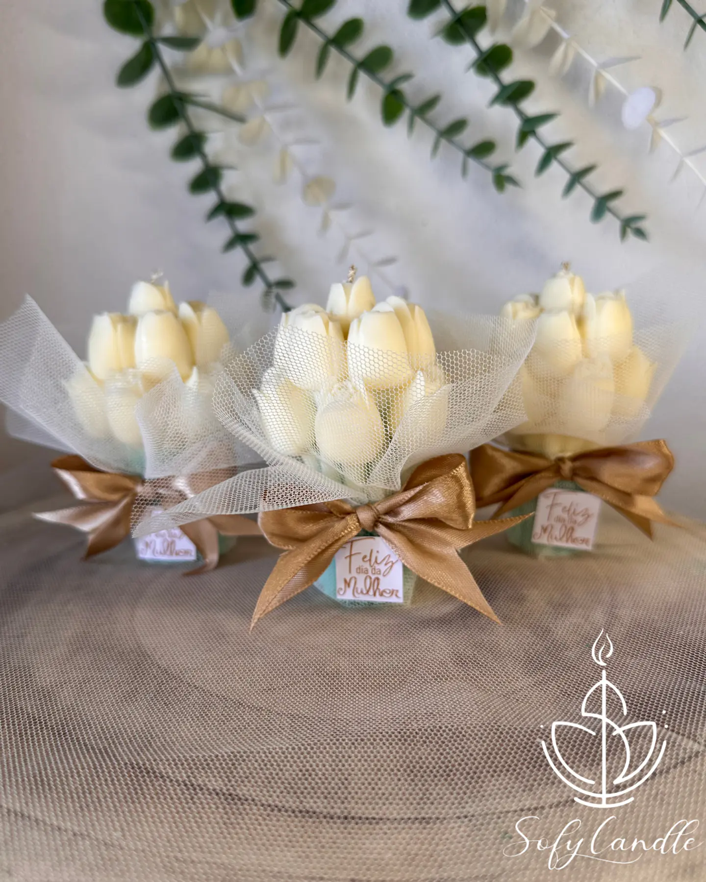 Mini Ramo de Tulipas com Etiqueta Personalizada 3
