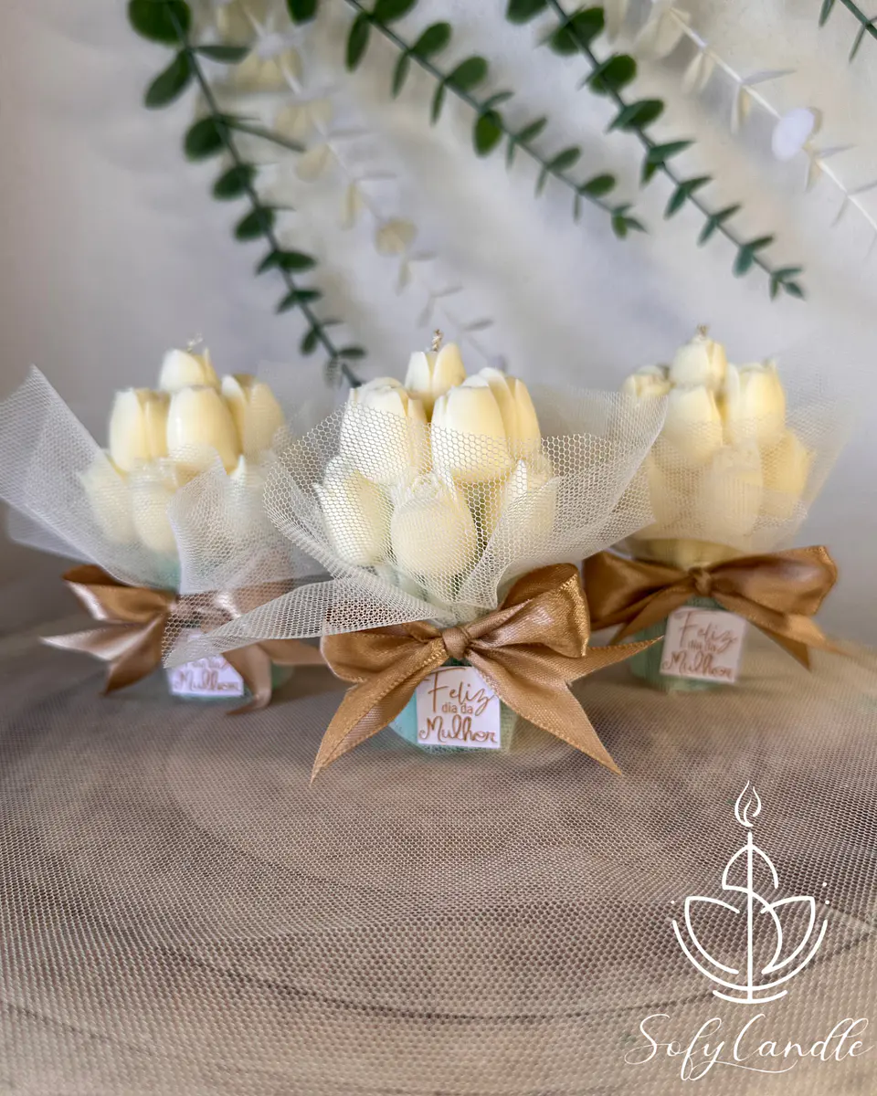 Mini Ramo de Tulipas com Etiqueta Personalizada 3