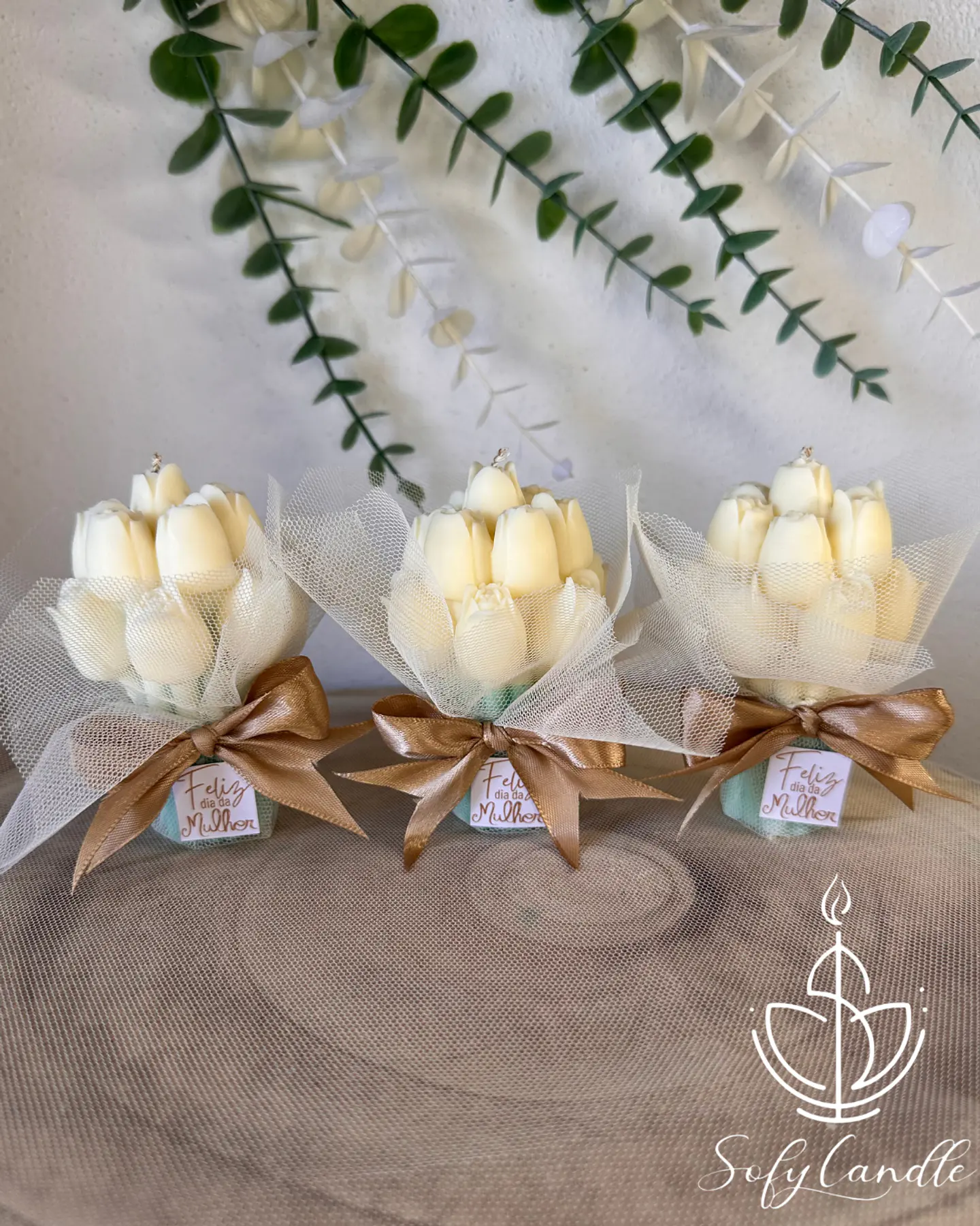 Mini Ramo de Tulipas com Etiqueta Personalizada 4