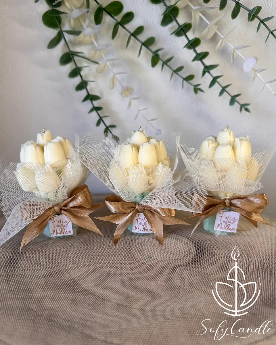 Mini Ramo de Tulipas com Etiqueta Personalizada 4
