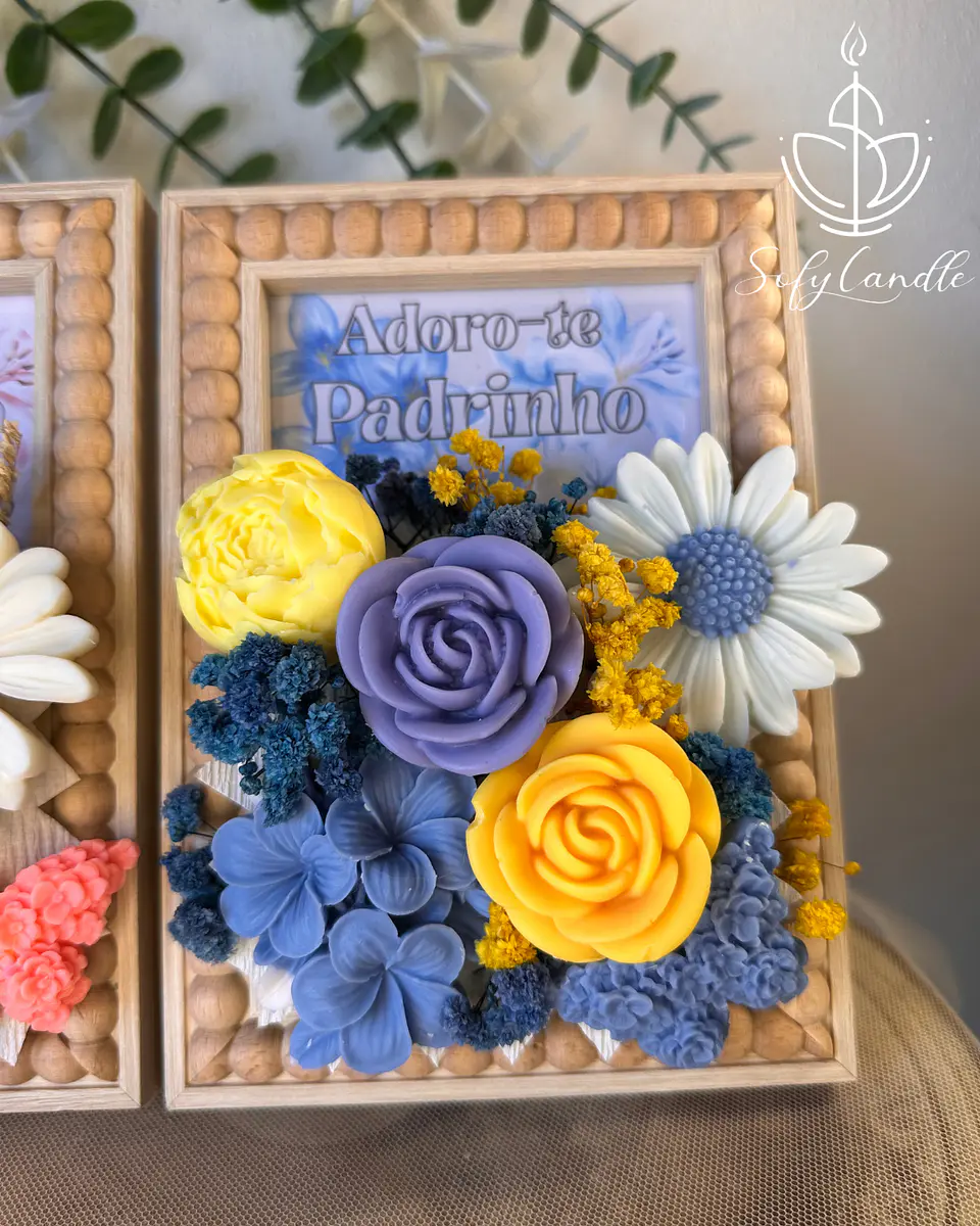 Moldura Personalizada Decorativa com Flores 2