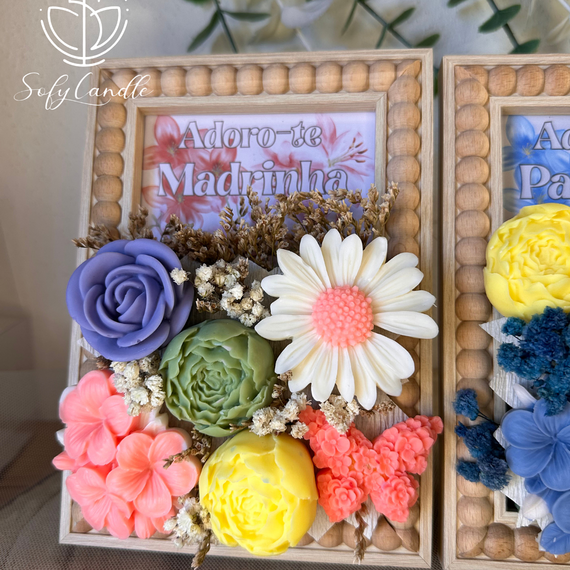 Moldura Personalizada Decorativa com Flores 3