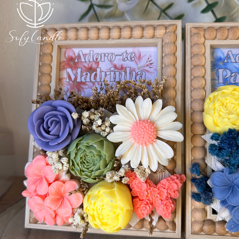 Moldura Personalizada Decorativa com Flores 3
