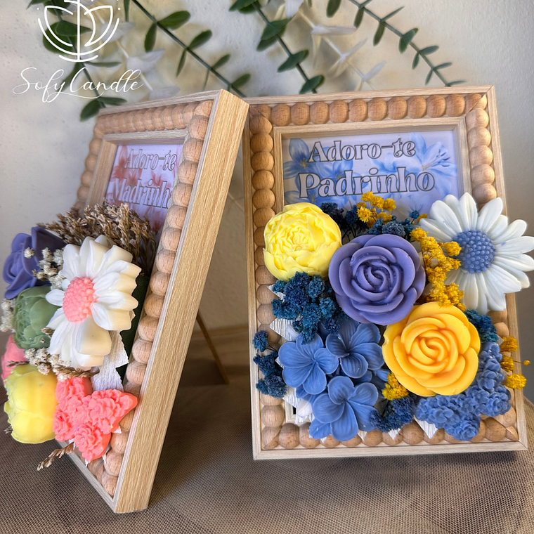 Moldura Personalizada Decorativa com Flores 4