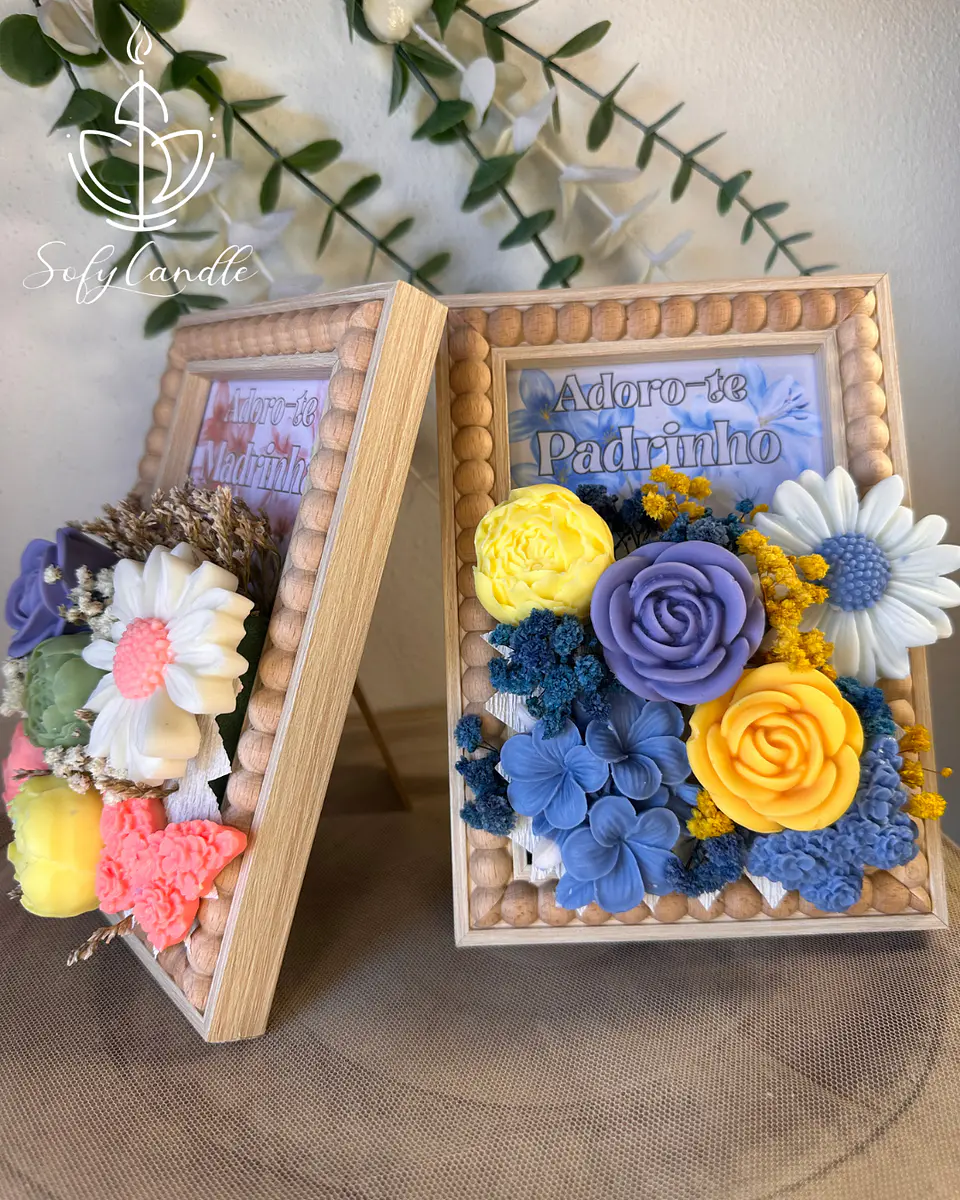 Moldura Personalizada Decorativa com Flores 4
