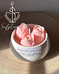 Taça Decorativa Floral para Mãe com Velas Artesanais (Mini) - Thumbnail 2