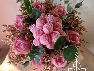 Bouquet de Tulipas com Flores Artesanais