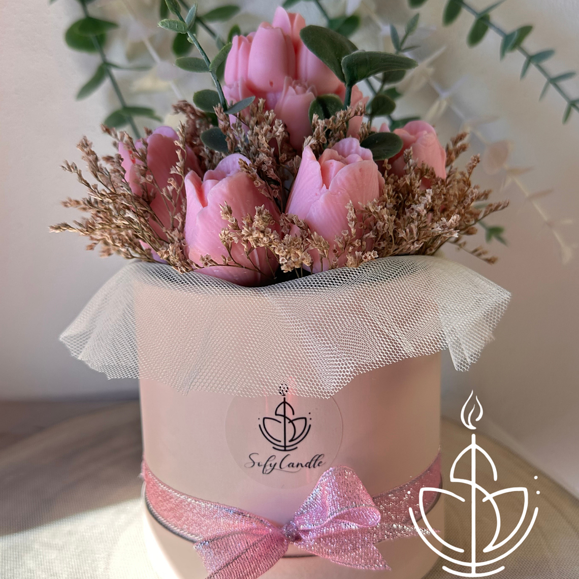 Bouquet de Tulipas com Flores Artesanais 2