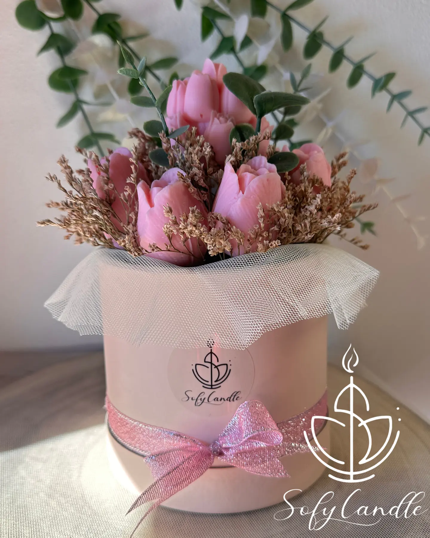 Bouquet de Tulipas com Flores Artesanais 4