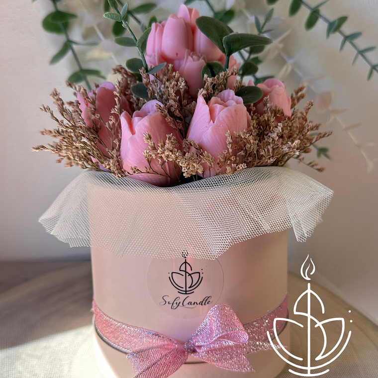 Bouquet de Tulipas com Flores Artesanais 2