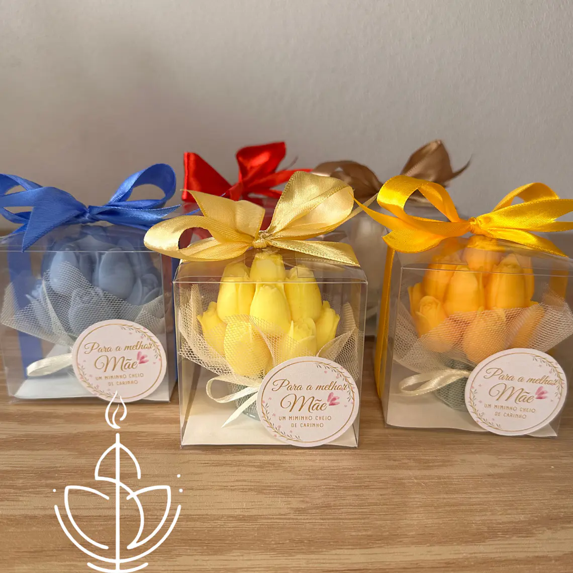 Vela Tulipas em Caixa Presente 1