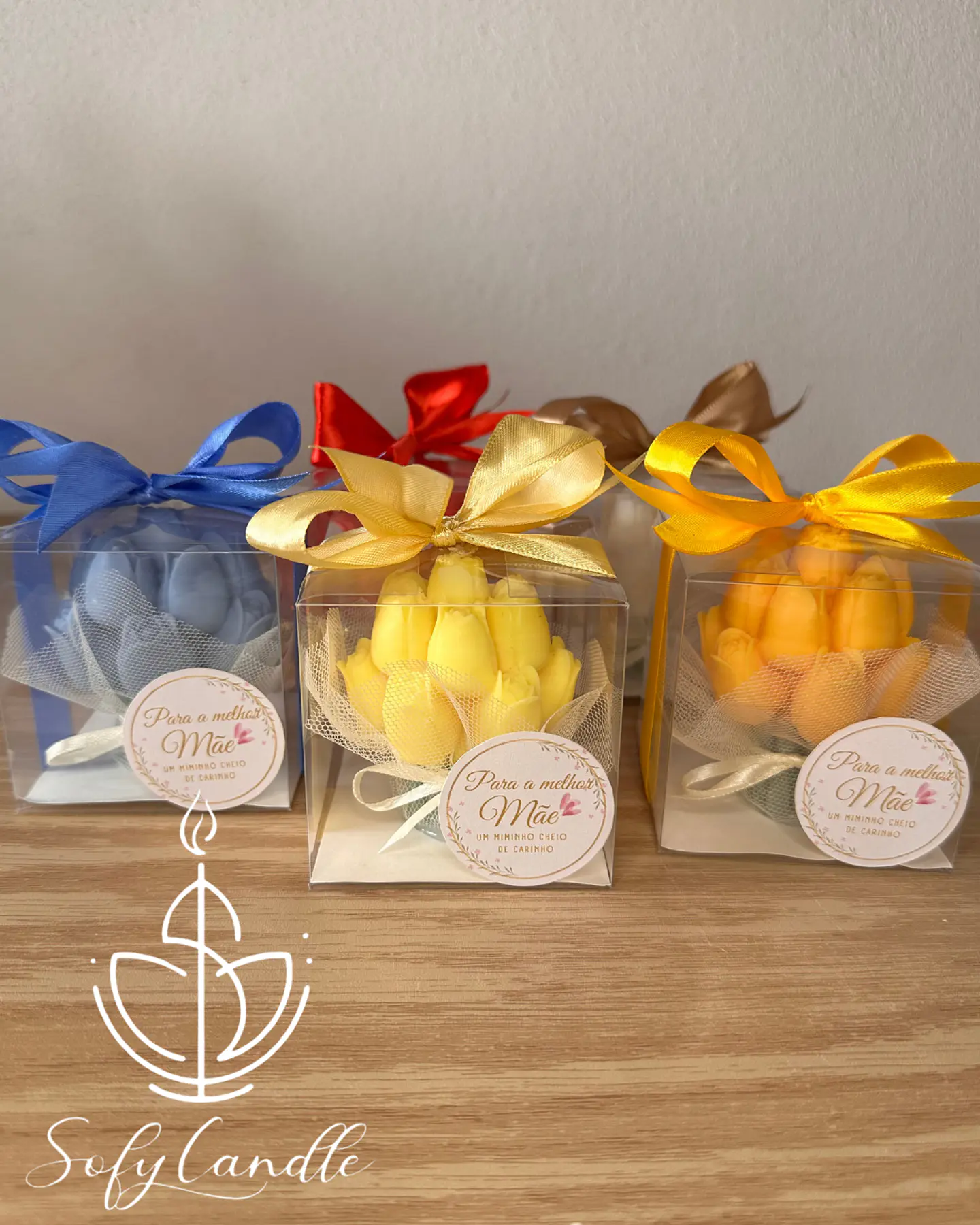 Vela Tulipas em Caixa Presente 1
