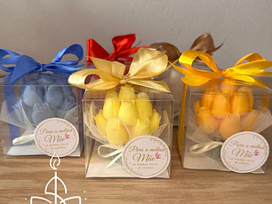 Vela Tulipas em Caixa Presente