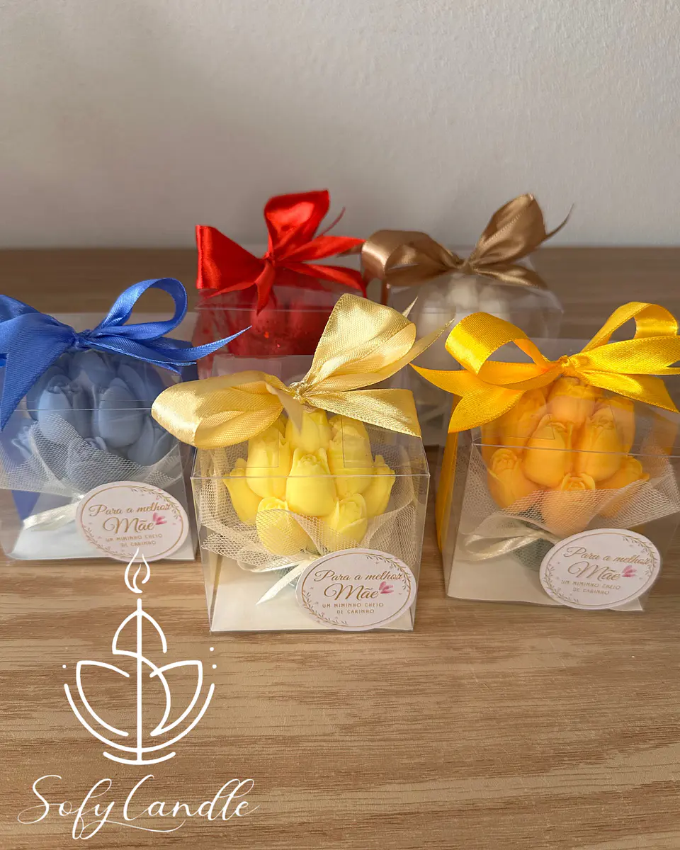 Vela Tulipas em Caixa Presente 2