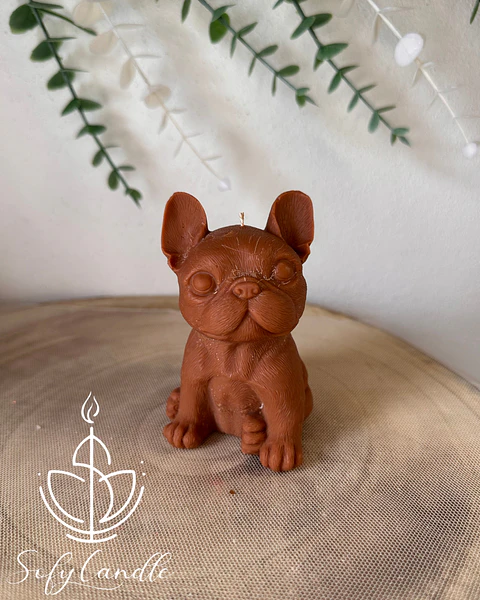 Vela Decorativa Bulldog