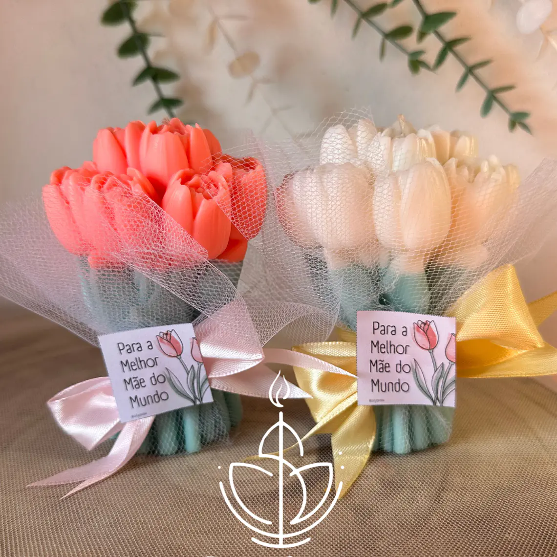 Vela Bouquet de Tulipas com mensagem Personalizada 1