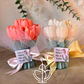Vela Bouquet de Tulipas com mensagem Personalizada - Thumbnail 1