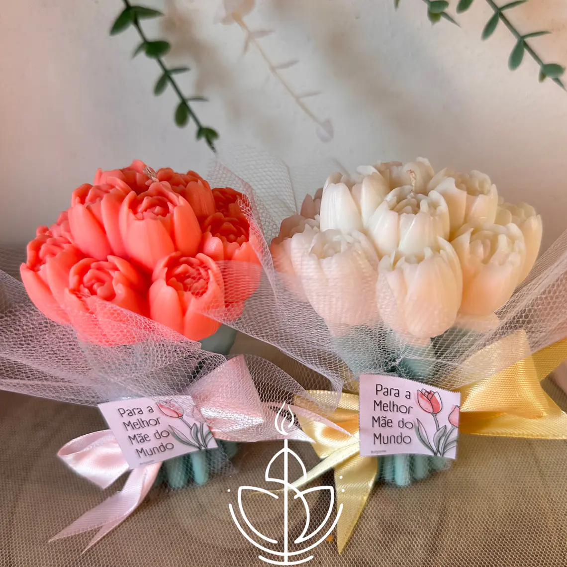 Vela Bouquet de Tulipas com mensagem Personalizada 2