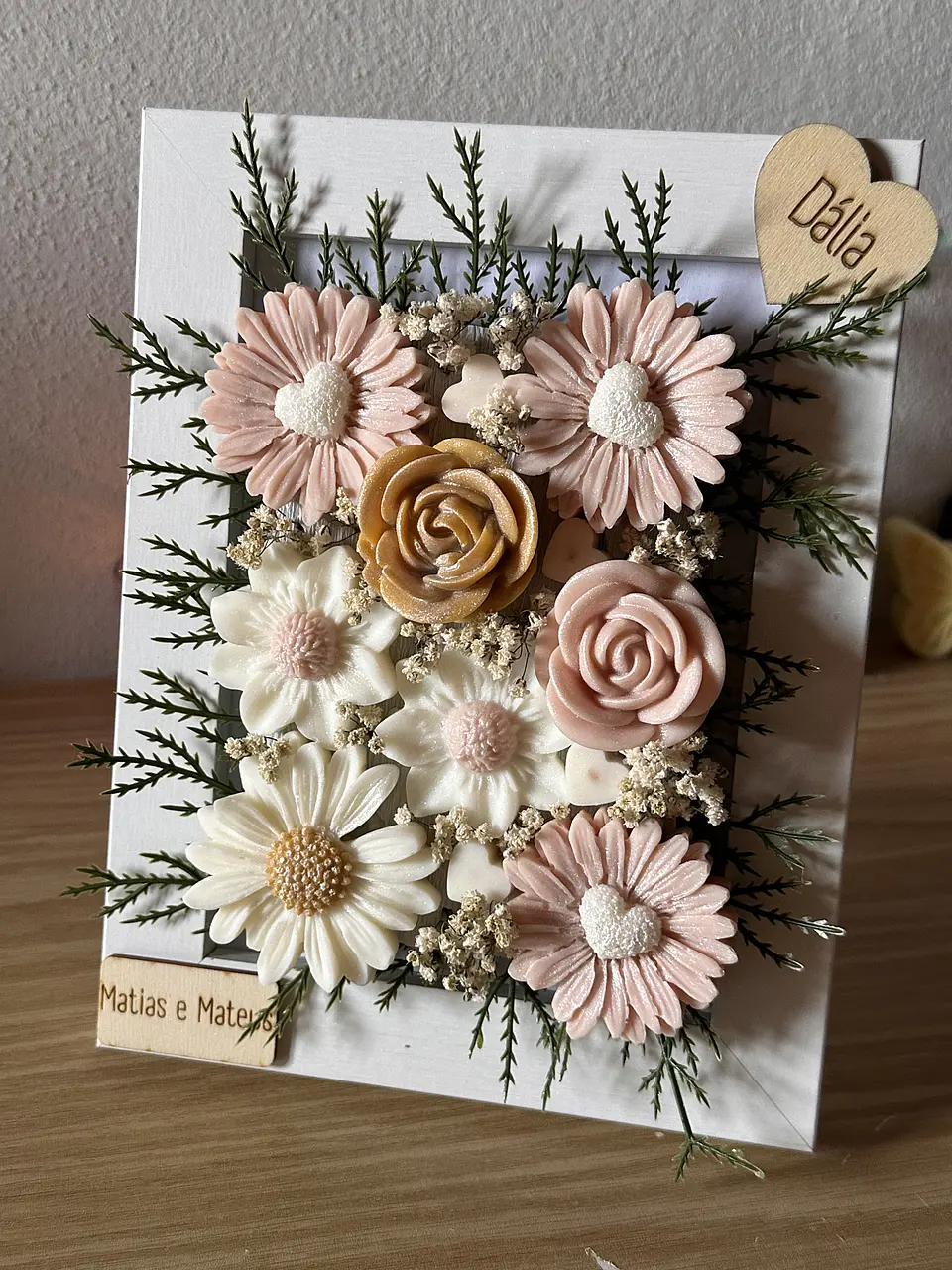 Moldura Floral com Velas e Nomes Personalizados 2