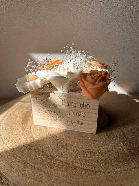 Caixa Bouquet de Velas com Mensagem Personalizada