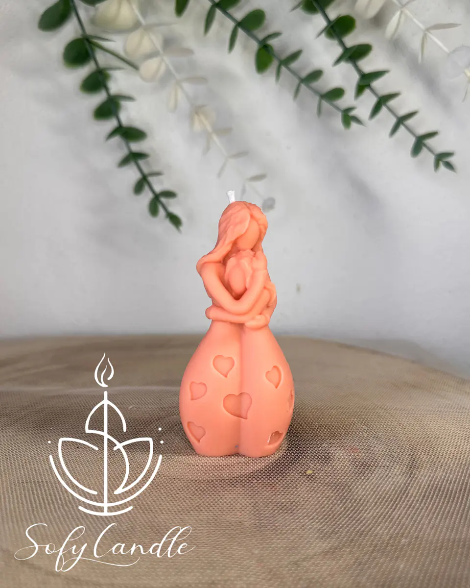 Vela Artesanal Amor de Mãe 1