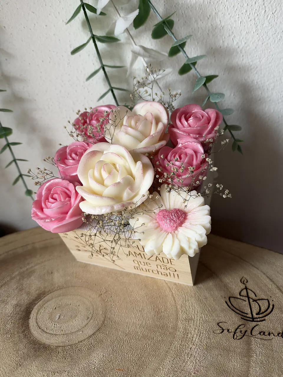 Caixa Bouquet de Velas com Mensagem Personalizada 4