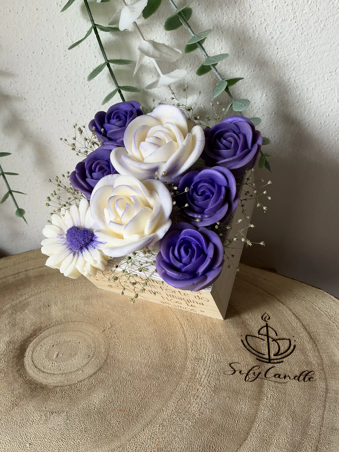 Caixa Bouquet de Velas com Mensagem Personalizada 9