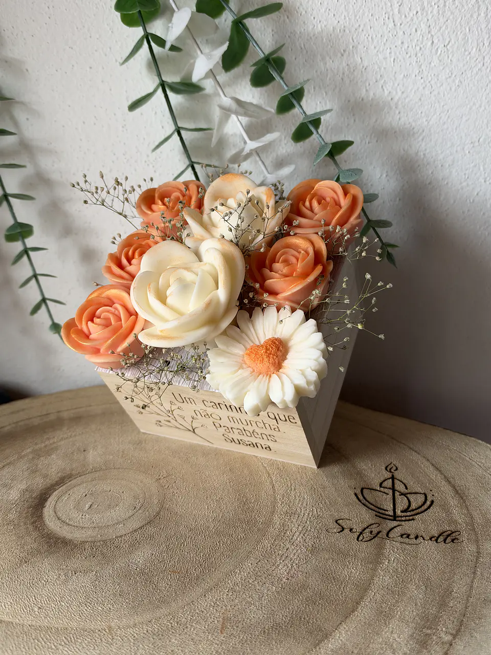 Caixa Bouquet de Velas com Mensagem Personalizada 2