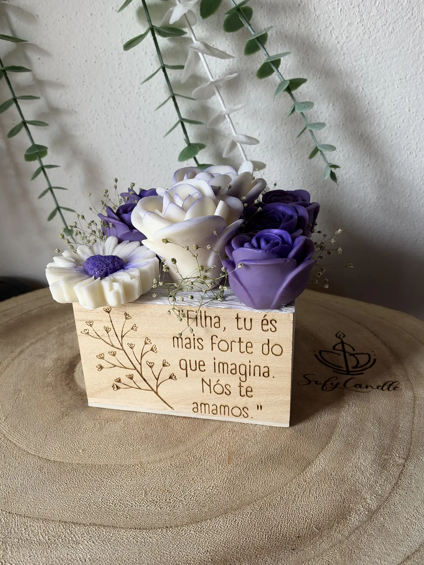 Caixa Bouquet de Velas com Mensagem Personalizada 10