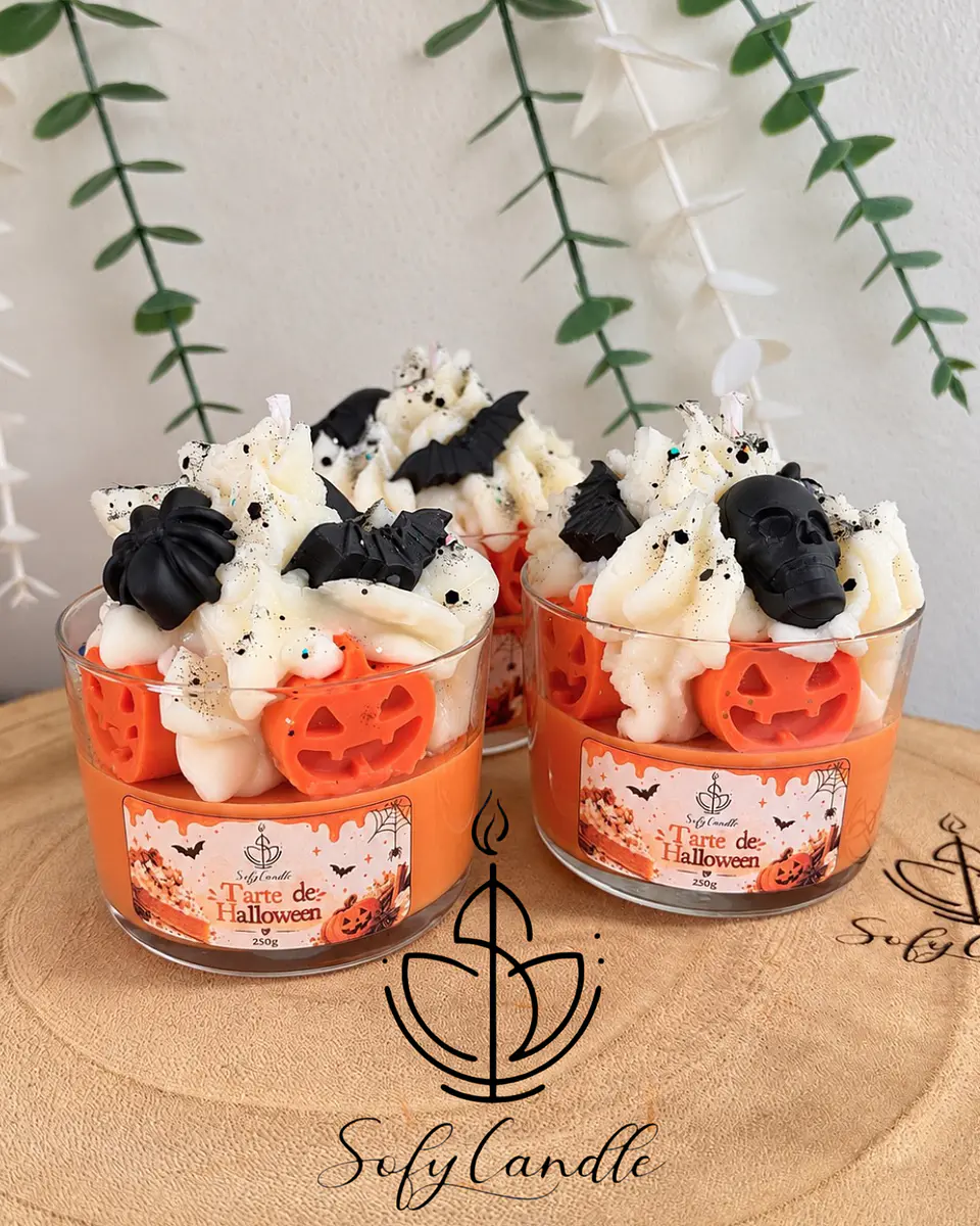 Vela Artesanal Tarte de Halloween 1