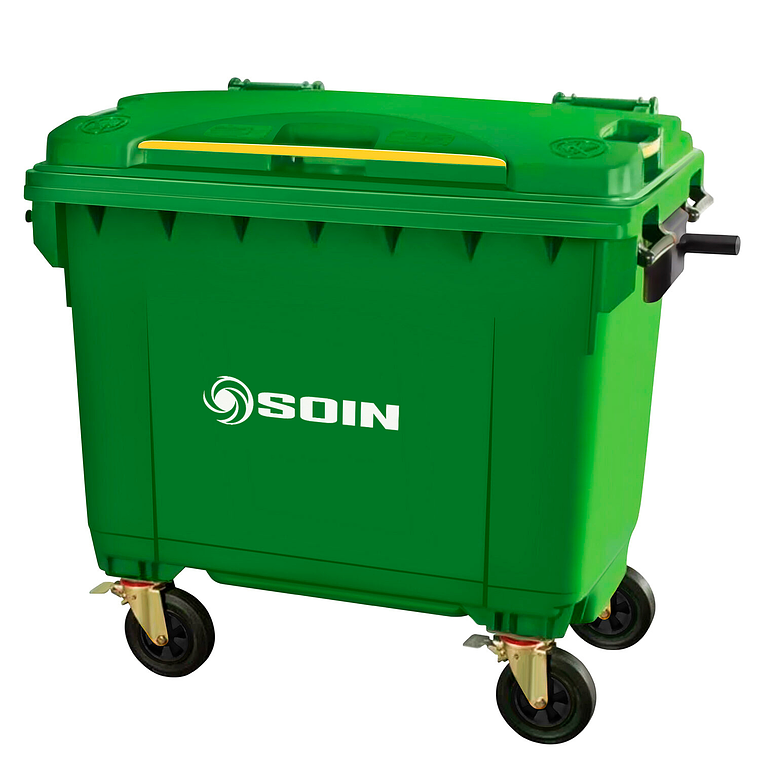 CONTENEDOR DE BASURA CON RUEDAS 660 L SOIN 1