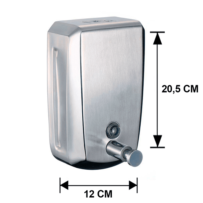 DISPENSADOR DE JABON ACERO INOX 1000 cc. SOIN 2