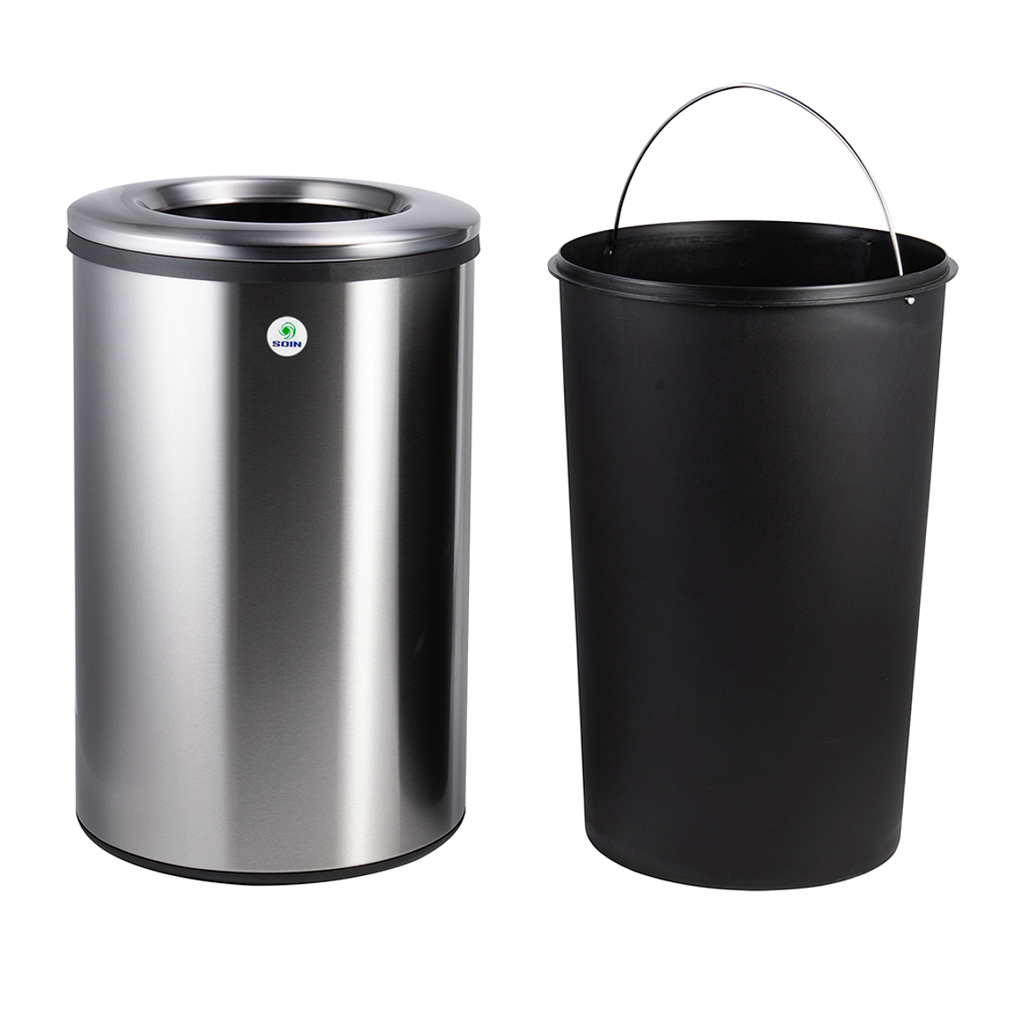 BASURERO ACERO INOXIDABLE CON CUBO INTERIOR 40 L SOIN 3