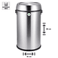 BASURERO ACERO INOXIDABLE CON TAPA GIRATORIA 65 L SOIN - Miniatura 2