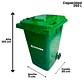 CONTENEDOR DE BASURA CON RUEDAS 360 L - Miniatura 2