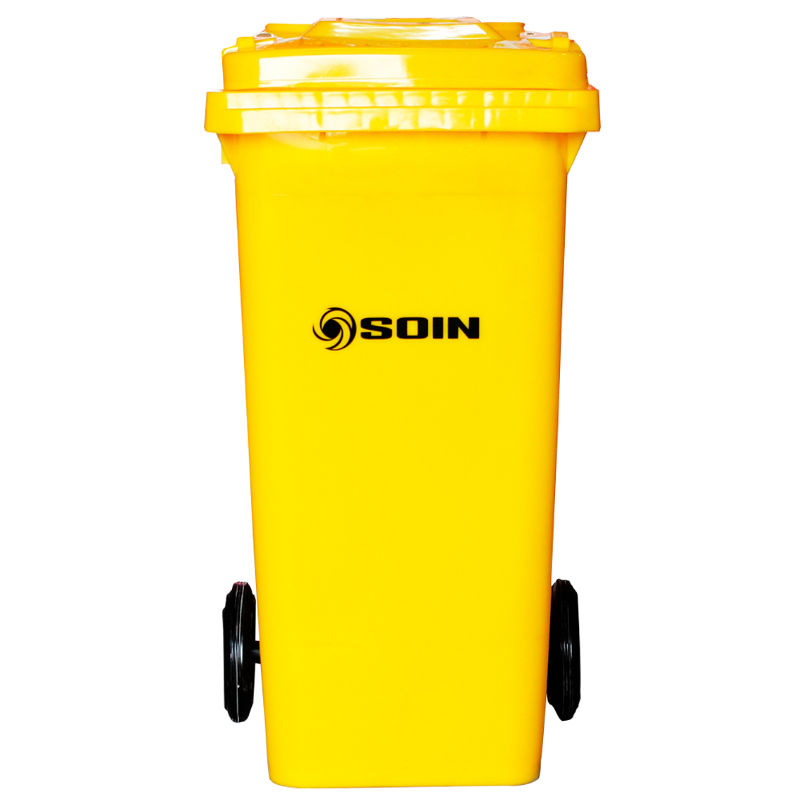 CONTENEDOR DE BASURA DE COLORES CON RUEDAS 120 L 4