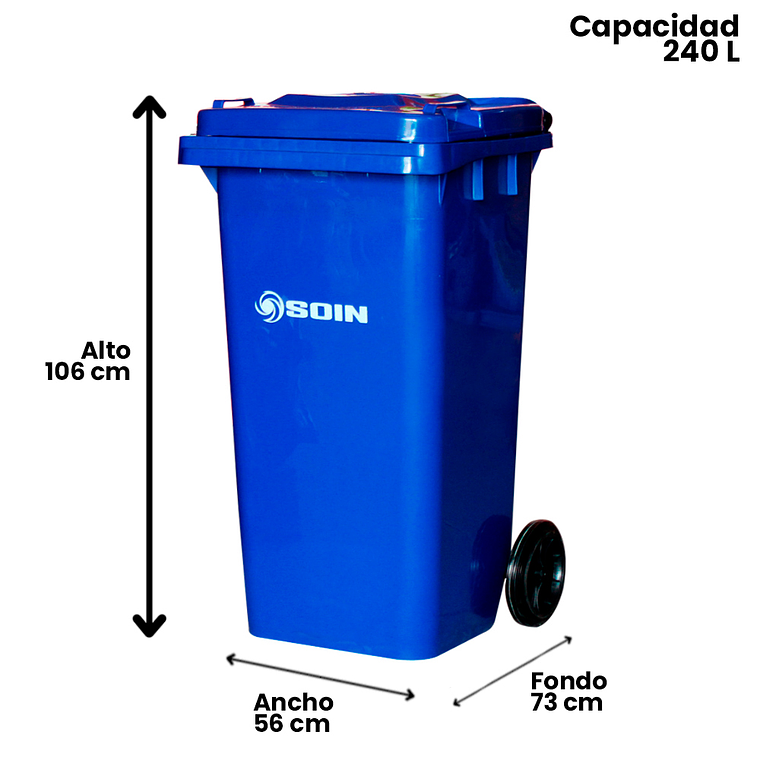 CONTENEDOR DE BASURA CON RUEDAS 240 L 4
