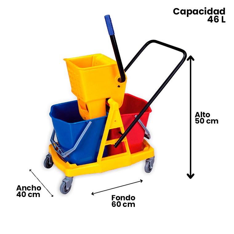 CARRO ESTRUJADOR DOBLE 46 L SOIN 2