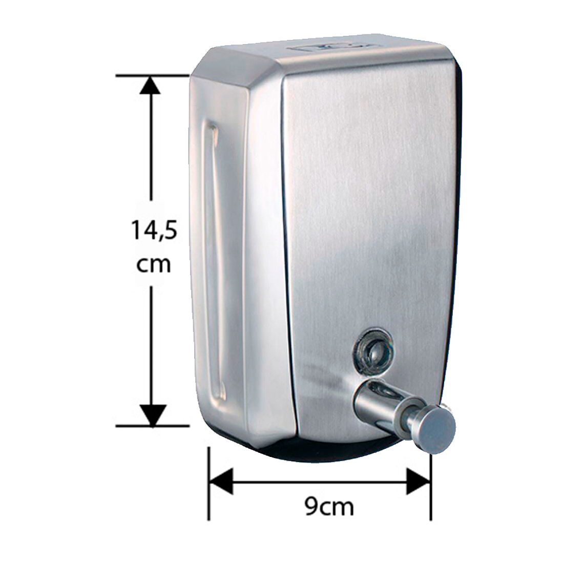 DISPENSADOR DE JABON 500ML ACERO INOX 2