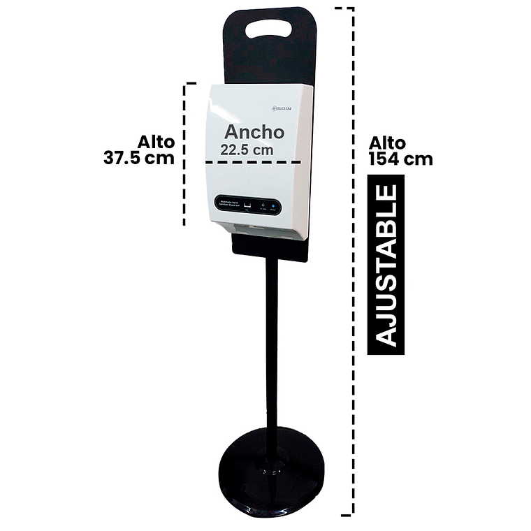 TOTEM SANITIZADOR DE MANOS AUTO 1800 ML SOIN 2