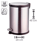 BASURERO ACERO INOXIDABLE CIERRE SUAVE 12 L - Miniatura 2