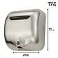SECADOR DE MANOS ACERO INOX 1800W - Miniatura 2