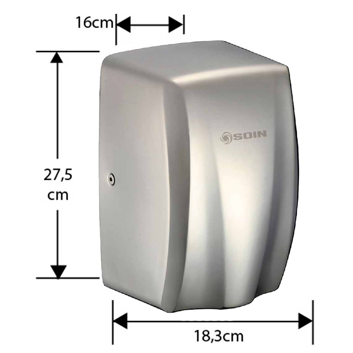 SECADOR DE MANOS ACERO INOX 1800W 2