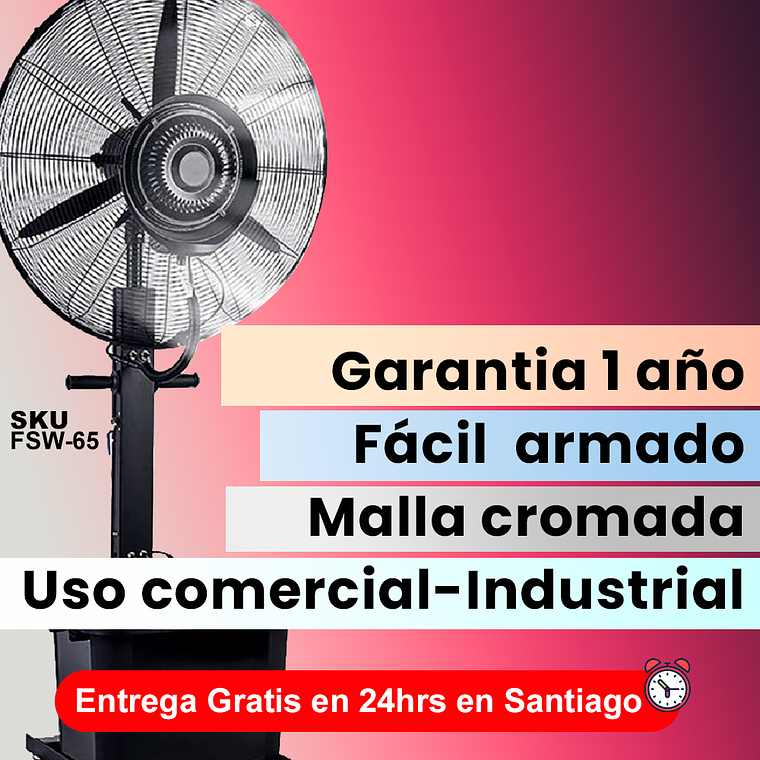 VENTILADOR DE PEDESTAL CON NEBULIZADOR 26