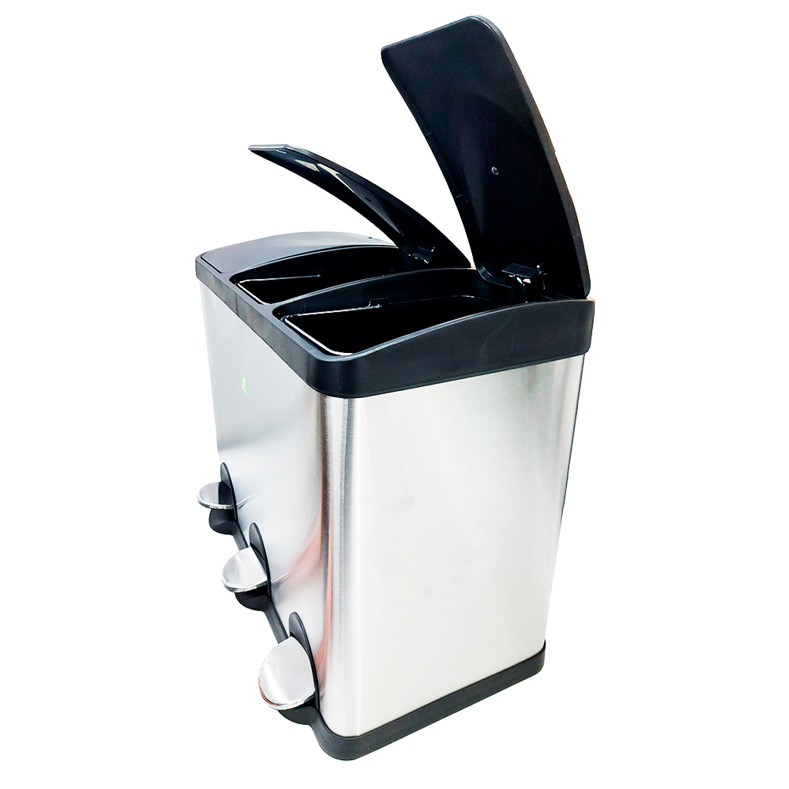 BASURERO ACERO INOXIDABLE TRIPLE 15 L X3 SOIN 3