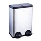 BASURERO ACERO INOXIDABLE CIERRE SUAVE DUO 30 L X2 SOIN - Miniatura 1