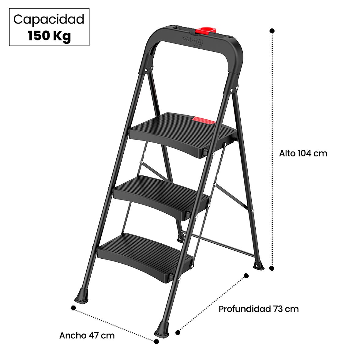 PISO ESCALERA PLEGABLE 3 PELDAÑOS LUXURY MAGNA PLUS 2