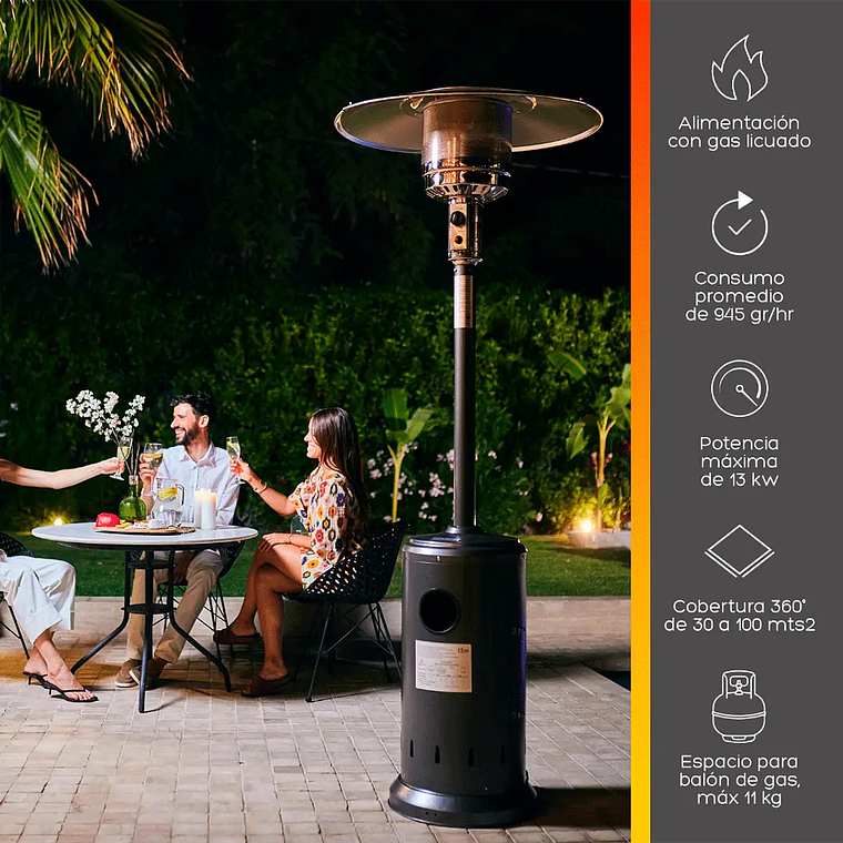 ESTUFA DE PATIO EXTERIOR SOMBRERO 13 KW 3