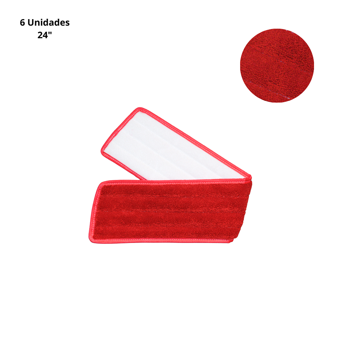 MOPA SECA DE MICROFIBRA - Roja 24” 1