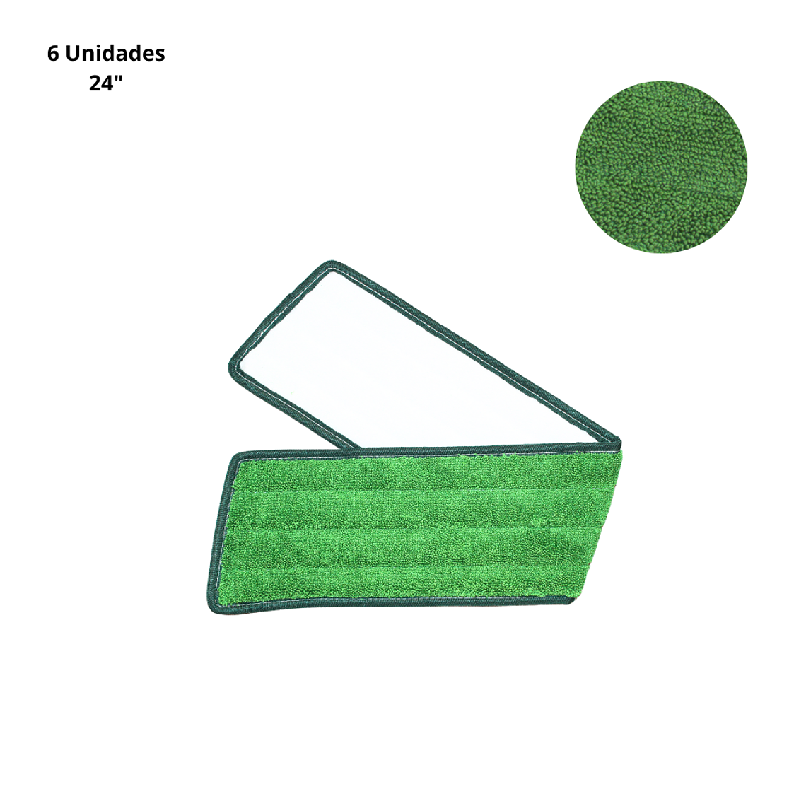 MOPA PLANA DE MICROFIBRA - Verde 24” 1